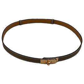 Hermès Kelly 18 Gürtel Epsom Kalbsleder Étoupe Roségold Grau