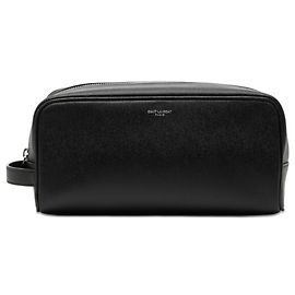 Saint Laurent Logo Second Bag Travel Pouch Black