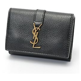 Cartera tiny origami Cassandra de Saint Laurent Negro