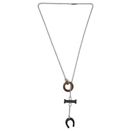 Hermès Collier Métallique Mobile Équestre, Corne de Buffle Marron clair Marron foncé