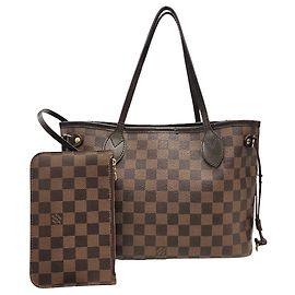 Borsa tote Louis Vuitton Neverfull PM Damier Ebene Marrone Damier ebene