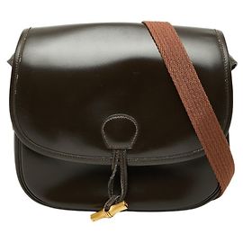 Bolsa de ombro de couro marrom Hermès Marrom