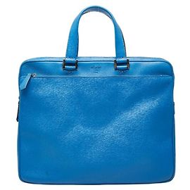 Fendi Aktentasche aus hellblauem Leder Hellblau