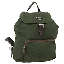 PRADA Backpack Nylon Green Auth 174836 Green