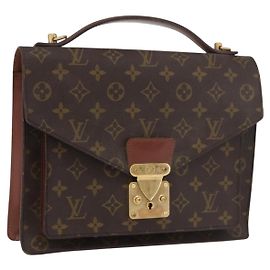 LOUIS VUITTON Sac à main Monceau 28 Monogram M51185 LV Auth BA12108 Monogramme