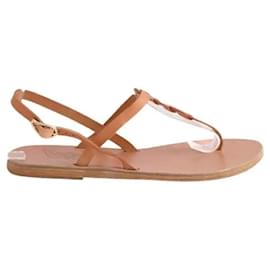 Ancient Greek Sandals Mules camel Camel