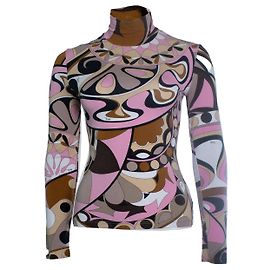 Emilio Pucci, graphic printed turtleneck Pink Multiple colors