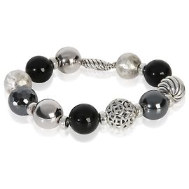 Pulseira de prata esterlina com elementos de ônix e hematita de David Yurman Outro