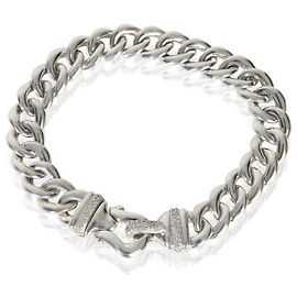 David Yurman Pulsera de eslabones curb con hebilla de diamante en plata esterlina Otro