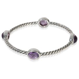 Pulseira de Bangle Slip On em Prata Esterlina com Estação de Cabo de Ametista David Yurman Outro