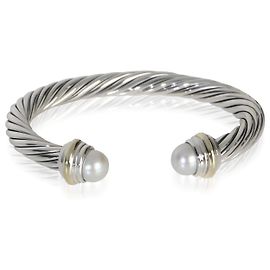 Pulsera Clásica de Cable con Perla en Oro Amarillo y Plata Esterlina de David Yurman Otro