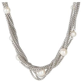 Collar de estación de perlas de múltiples cadenas en plata esterlina David Yurman Otro