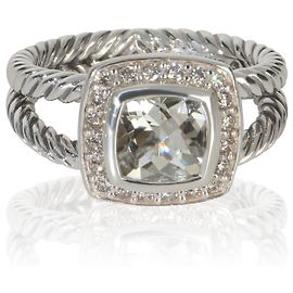 Anello Petite Albion in argento sterling, prasiolite e diamanti di David Yurman Altro