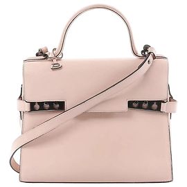 Delvaux Tempête MM Leder 2Way Handtasche in Rosa Beige
