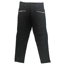 Balmain black biker jeans – size 32 US (M) – zip details – very good condition Black