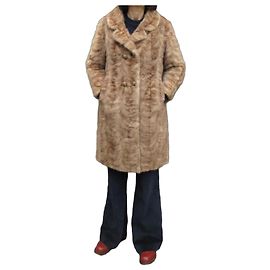 Autre Marque Laverre Bourguignon Fur Coat Beige Beige