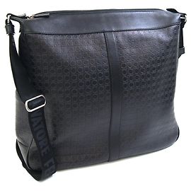 Salvatore Ferragamo Black Leather Shoulder Bag Black