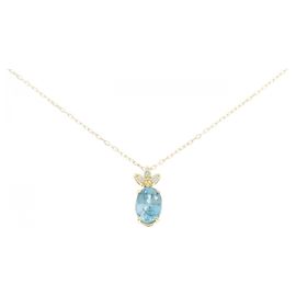 Autre Marque Collana con diamante di zircone Au750 D'oro