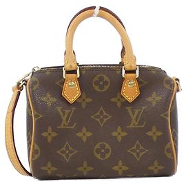 Sac Boston Monogram Nano Speedy Louis Vuitton Marron
