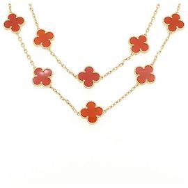 Collar Vintage Alhambra Au750 de Van Cleef & Arpels Dorado