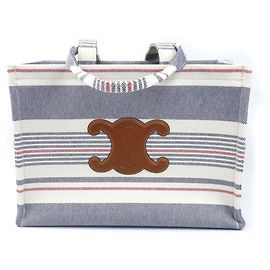 Céline Celine Große Cabas Thais Tasche Weiß Rot Blau
