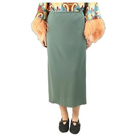 Dries Van Noten Grüner Midirock - Größe UK 12 Grün