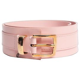 Autre Marque Cinturón ancho de cuero rosa Rosa
