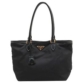 Prada Black small nylon tote bag Black