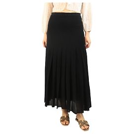 Jil Sander Jupe midi plissée noire - taille UK 16 Noir