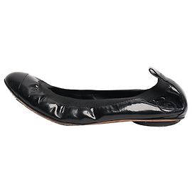Chanel Schwarze elastische Lack-Ballerinas - Größe EU 37 (UK 4) Schwarz