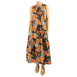 Weekend Max Mara Robe midi sans manches à volants multicolore - taille M Multicolore