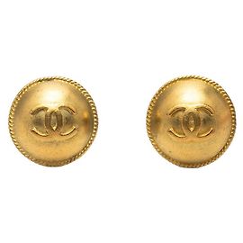 Orecchini vintage a clip Coco Mark di Chanel D'oro
