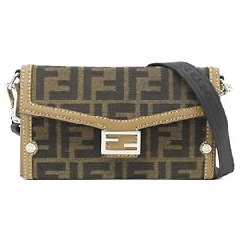 Fendi Baguette Phone Pouch Sand