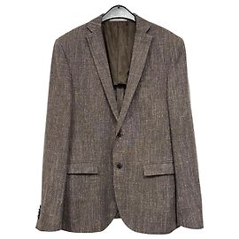 Corneliani Blazer de terno marrom com padrão pied-de-poule Marrom