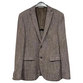 Corneliani Giacca da completo marrone a scacchi Marrone