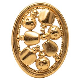 Broche de frasco de perfume dorado Dior Dorado