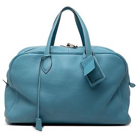 Hermès Azul Clémence Victoria Viagem 43 Azul Azul claro