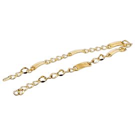 Cinturón de cadena con placa de logo dorada de Chanel Dorado
