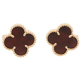 Pendientes de Stud Vintage Alhambra de Van Cleef & Arpels Castaño Negro Dorado