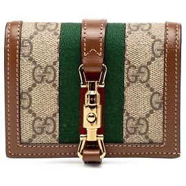 Gucci GG Supreme Jackie 1961 Bi-fold Wallet Brown