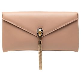 Bulgari Bolsa Clutch Bvlgari Serpenti Forever Rosa Bege