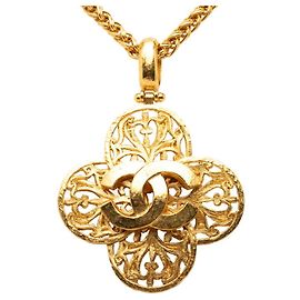 Collier long vintage Coco Mark de Chanel Doré