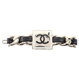 Accessoire Barrette Coco Mark de Chanel Noir Blanc Doré