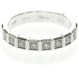 Colar Pendente Chopard Ice Cube Pure em Ouro Branco 18K e Diamantes Prata
