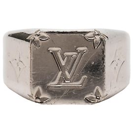 Anello Signet Monogram Louis Vuitton Argento
