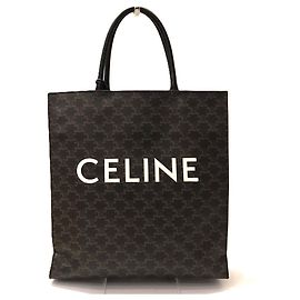 Céline Sac cabas vertical Triomphe de Celine Marron Noir