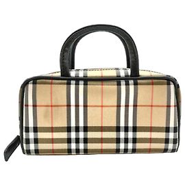 Burberry Beige Canvas and Leather Handbag Beige