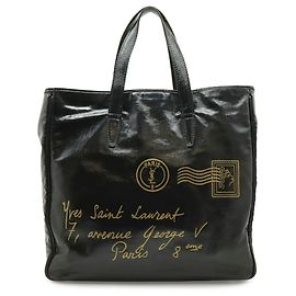 Yves Saint Laurent Y-Mail Tote Bag in Black Black