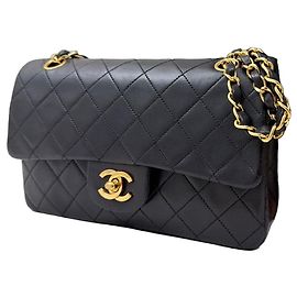 Chanel Timeless - Classic Double Flap Bag Leather 23 Black