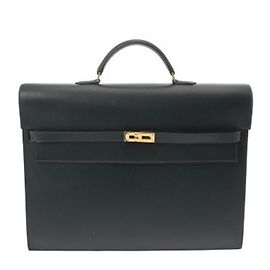 Hermès HERMES Kelly Depeches 38 Navy Briefcase Navy blue